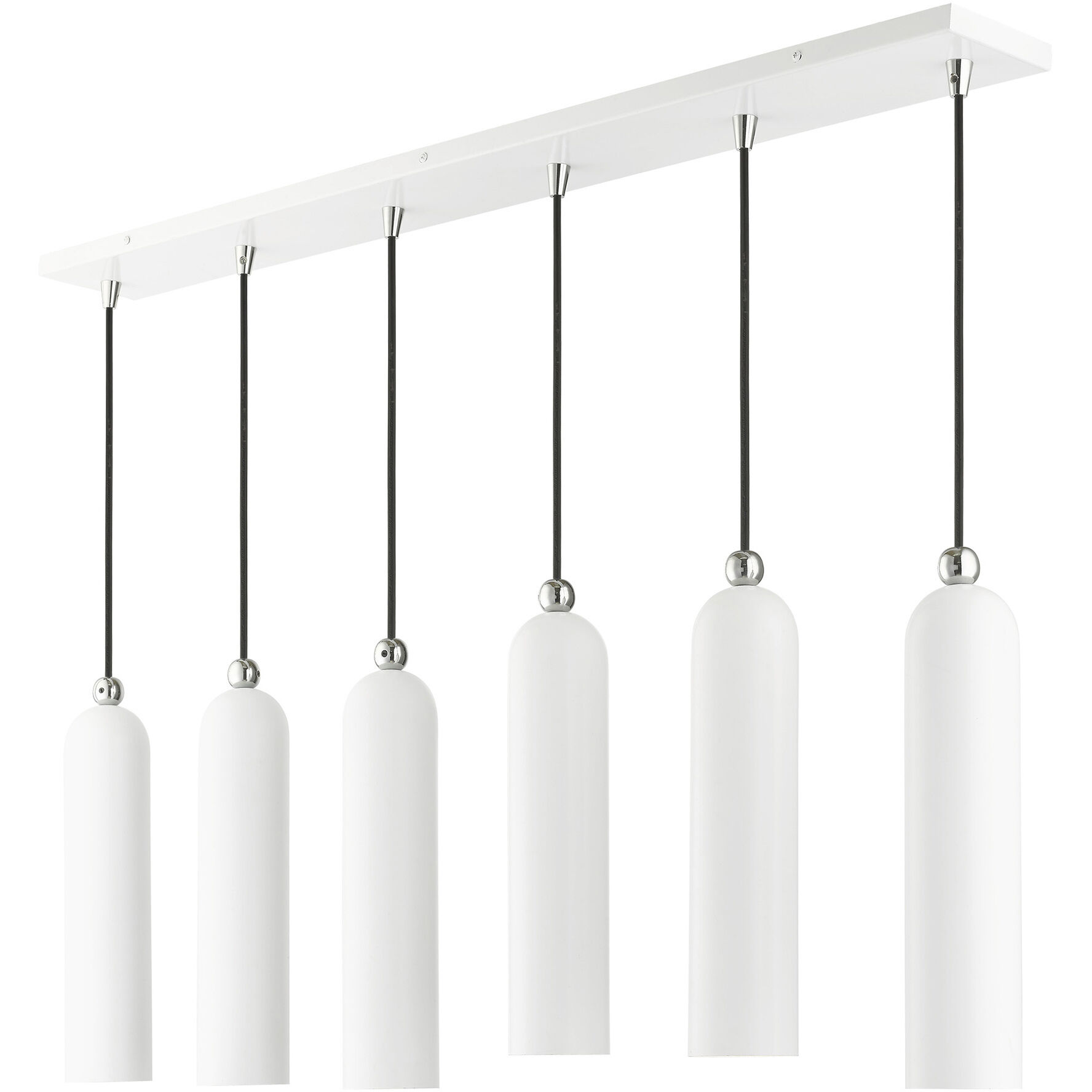 Ardmore 6 Light 44 inch Shiny White Finish Linear Pendant Ceiling Light
