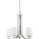 Pendenza 5 Light 23.5 inch Brushed Nickel Chandelier Ceiling Light