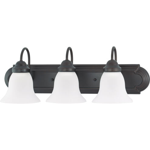Brentwood 3 Light 24 inch Mahogany Bronze Vanity Light Wall Light