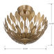 Merylmint 4 Light 15.75 inch Painted Aged Brass Semi-Flush Mount Ceiling Light