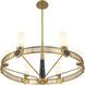 Farrell 6 Light 32 inch Warm Brass Chandelier Ceiling Light