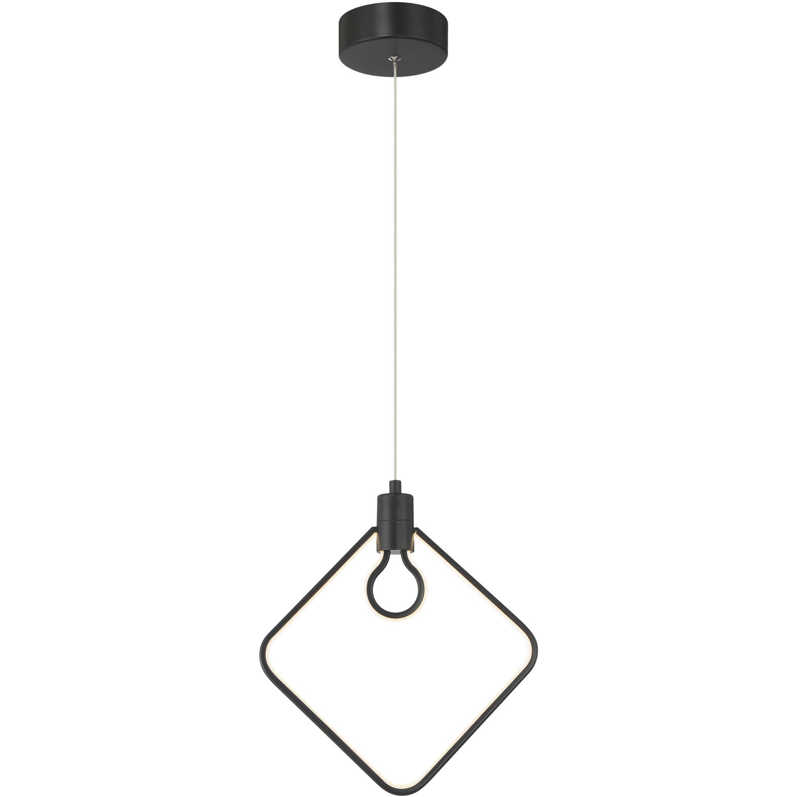 Edison's Outline LED 11.5 inch Coal Pendant Ceiling Light