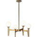 Scriben LED 24 inch Aged Gold Brass Pendant Ceiling Light