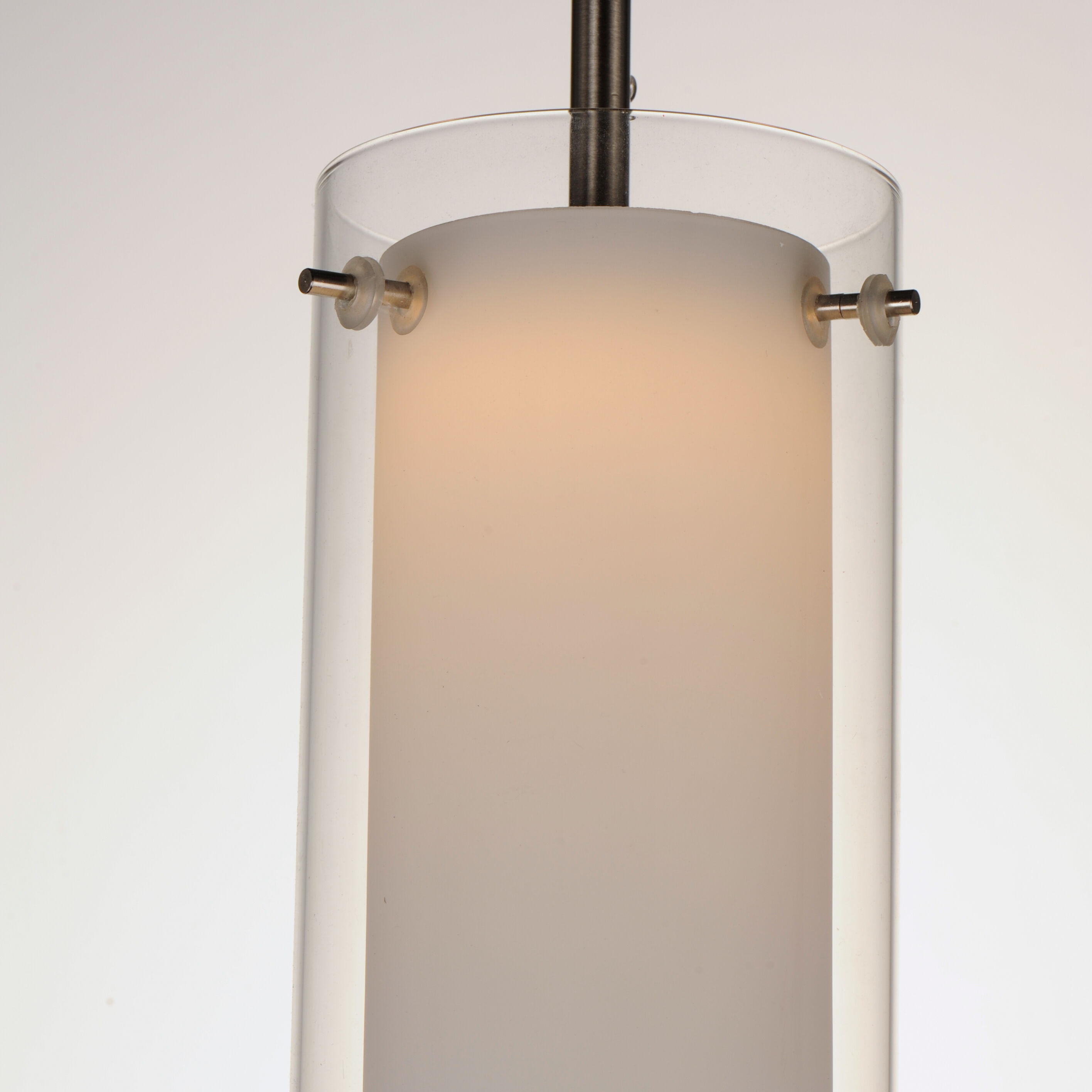 Duo LED 5 inch Satin Nickel Mini Pendant Ceiling Light