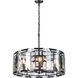 Monaco 6 Light 26 inch Flat Black Pendant Ceiling Light, Urban Classic 