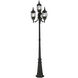 Frontenac 4 Light 93 inch Textured Black Outdoor Post Light
