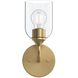 Ilia 1 Light 6 inch Brushed Gold Wall Sconce Wall Light
