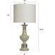 Cameron 32 inch 100.00 watt Malta Cream and Silver Table Lamp Portable Light