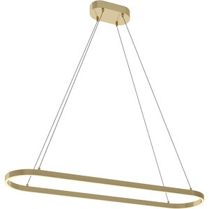 Glo 1 Light 48 inch Satin Brass Linear Pendant Ceiling Light