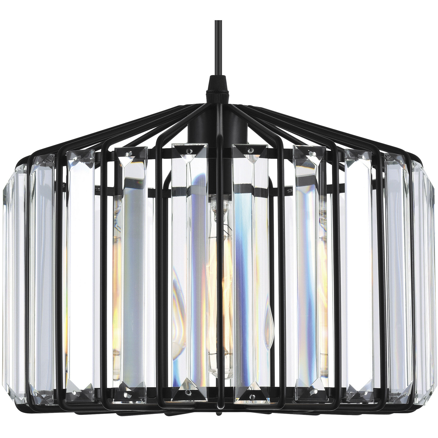 Alethia 1 Light 10 inch Black Drum Shade Pendant Ceiling Light