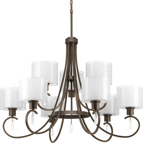 Invite 9 Light 35.63 inch Antique Bronze Chandelier Ceiling Light