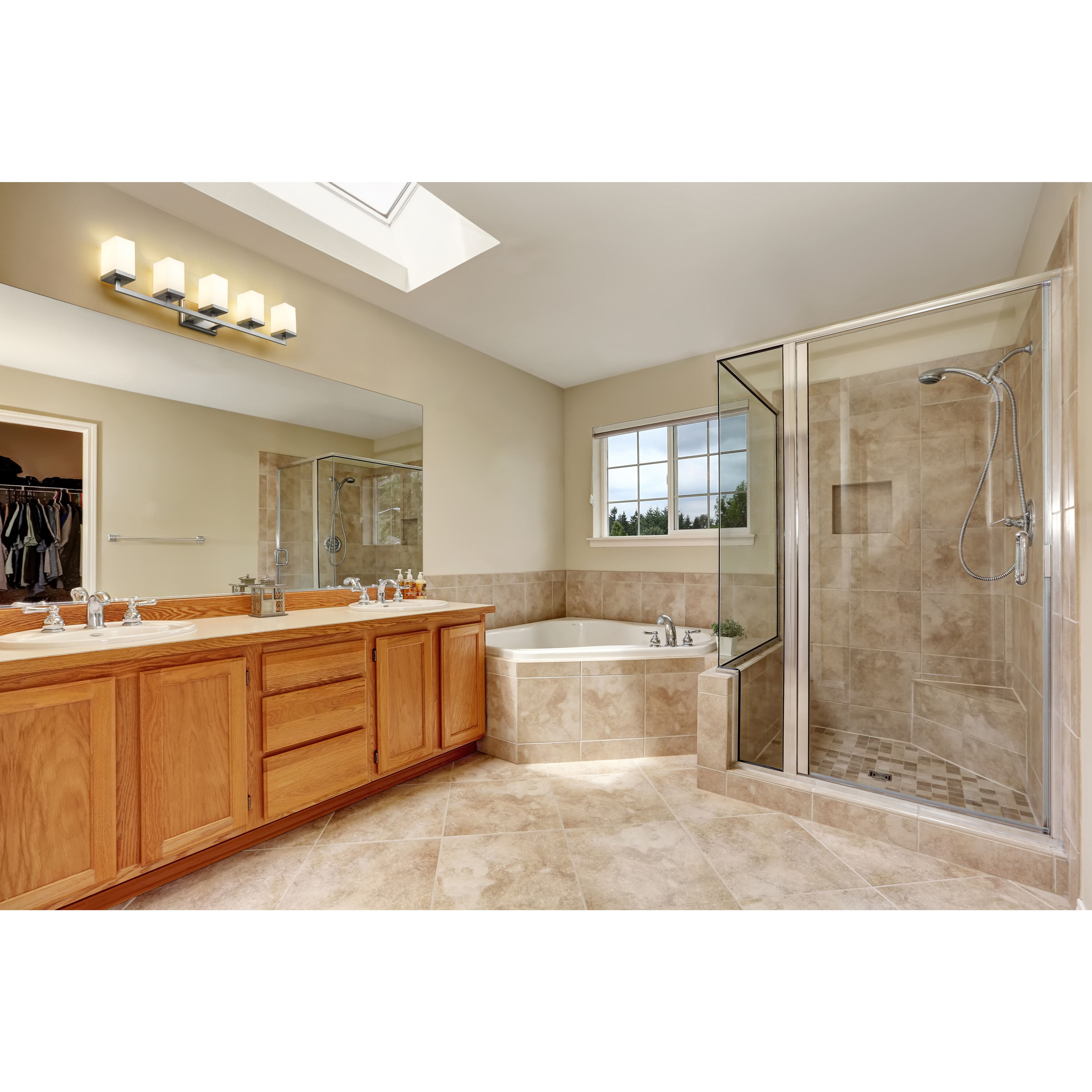 Tidal 5 Light 40 inch Brushed Nickel Vanity Wall Light