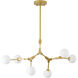 Canada 6 Light 20 inch Gold Chandelier Ceiling Light