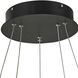 Senary LED 24 inch Black Foyer Chandelier Ceiling Light