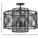 Lisa McDennon Nikko 4 Light 20.25 inch Black Indoor Pendant Ceiling Light, Convertible to Semi-Flush