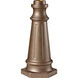 Outdoor Post Base 19.5 inch Corinthian Bronze Outdoor Post Base