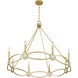 Minette 8 Light 37 inch Spun Gold Chandelier Ceiling Light