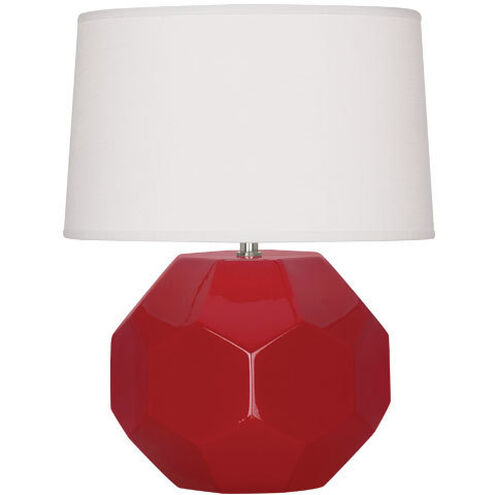 Franklin 23.5 inch 150.00 watt Ruby Red Table Lamp Portable Light