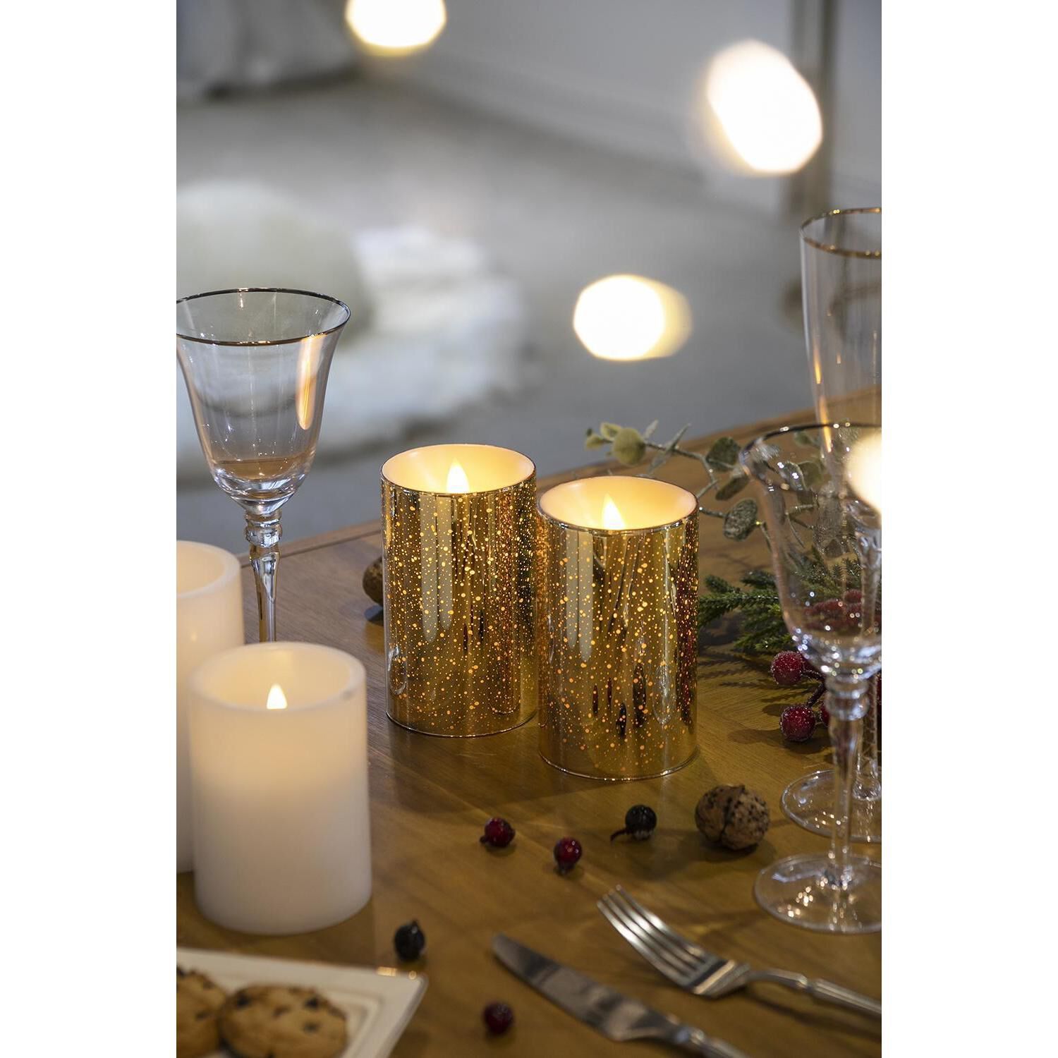 Speckled 5 X 3 inch LED Candle