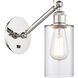 Ballston Clymer LED 5.3 inch Polished Nickel Sconce Wall Light in Clear Glass