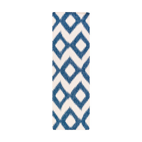 Frontier 96 X 30 inch Navy/Cream Rugs, Wool