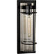 Colantro 1 Light 15.75 inch Matte Black and Brushed Nickel Outdoor Wall Sconce