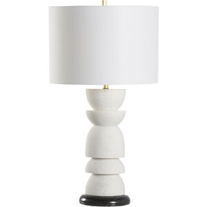 Totem 21.5 inch 100.00 watt White/Cream Table Lamp Portable Light
