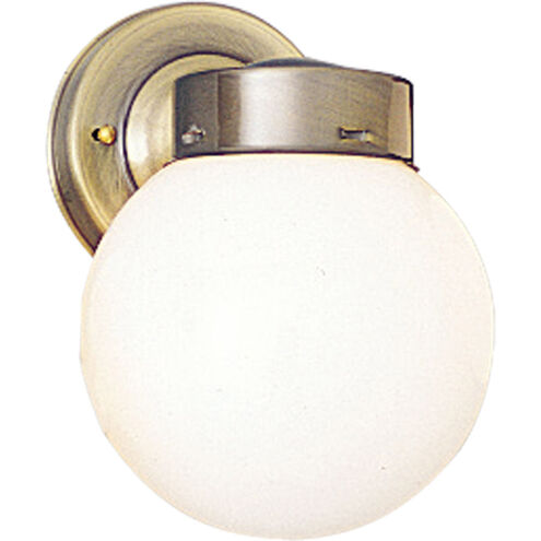 Utility Lantern 1 Light 9 inch Antique Brass Outdoor Wall Lantern