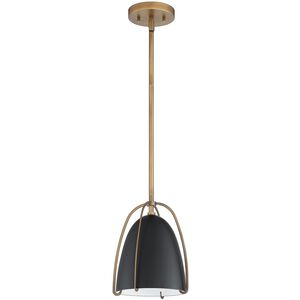 Vilia Mini 1 Light 9 inch Black and Brass Pendant Ceiling Light