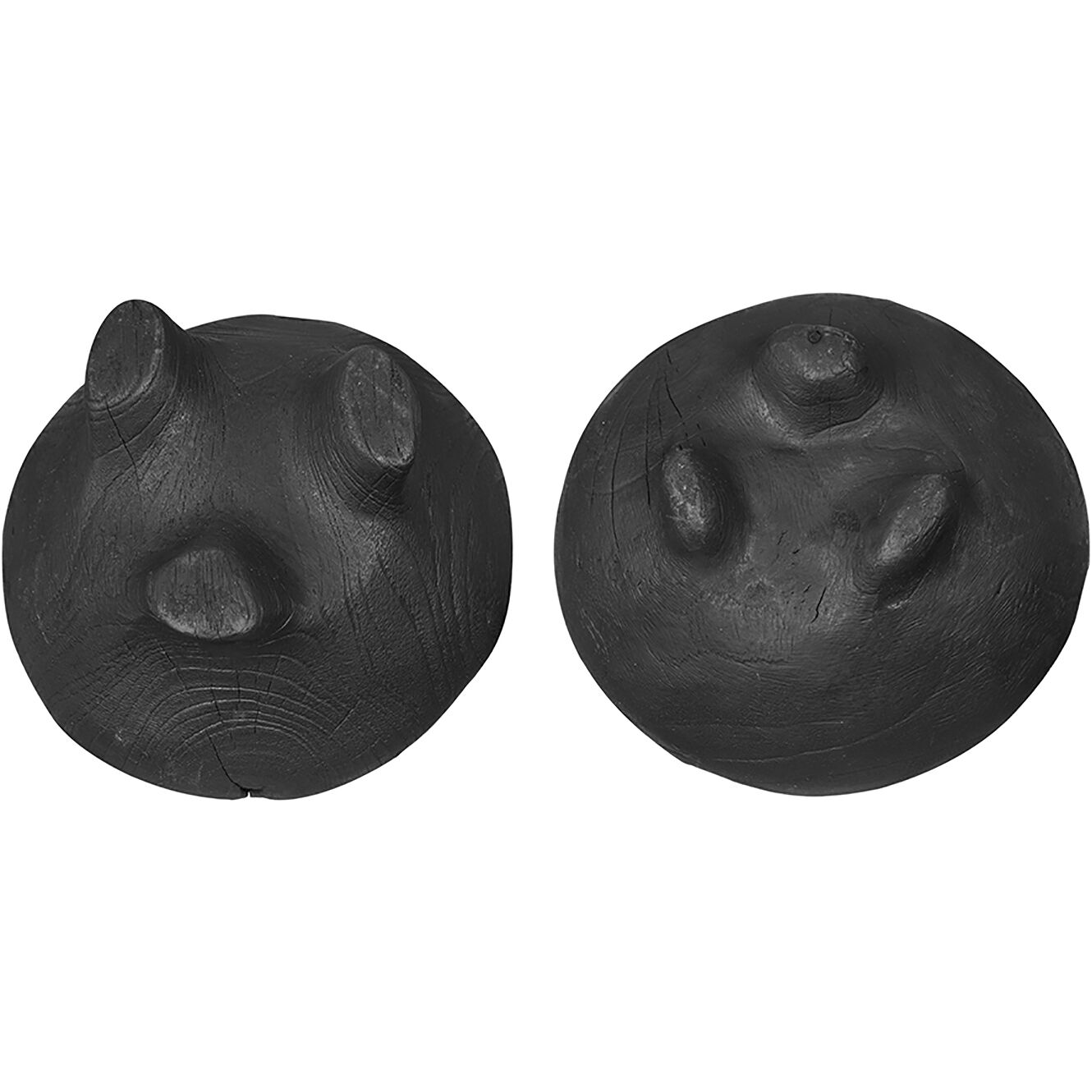 Teak 6 X 3 inch Bowls, With Legs, Set of 2