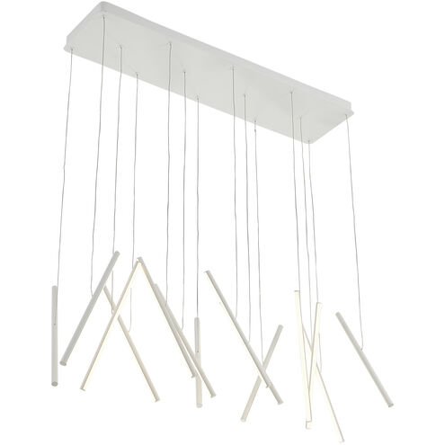 Chute Linear Pendant Ceiling Light in White