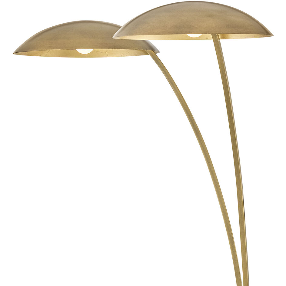 Glenn Sconce Wall Light in Heritage Brass with Gold Leaf