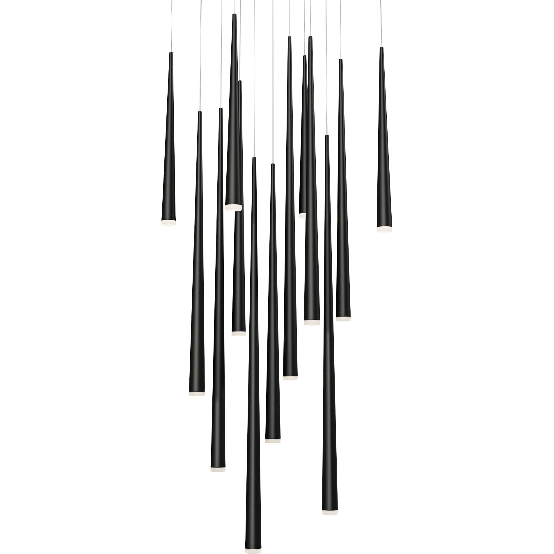 Cascade 13 Light 20 inch Black Multi-Light Pendant Ceiling Light