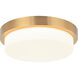 Durham LED 12.88 inch Aged Gold Brass Flush Mount Ceiling Light