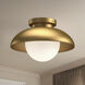 Alora Mood Rubio 1 Light 10.88 inch Aged Gold/Opal Matte Glass Flush Mount Ceiling Light