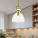Alora Mood Waldo 1 Light 10.5 inch Aged Gold Pendant Ceiling Light in Clear Glass