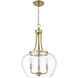 Joliet 3 Light 15.75 inch Burnished Brass Pendant Ceiling Light