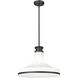 Reznor 1 Light 18 inch Matte Black Pendant Ceiling Light