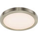 Radiance 1 Light 12 inch Satin Nickel Flushmount Ceiling Light