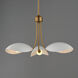 Maris 3 Light 22 inch White and Natural Aged Brass Multi-Light Pendant Ceiling Light