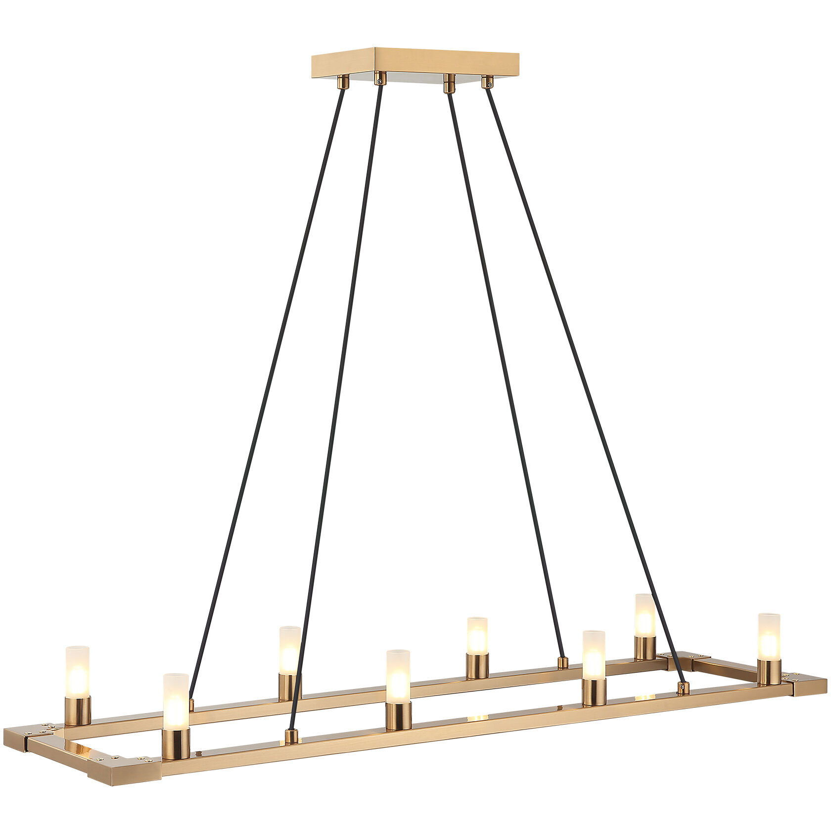 Cascadian 8 Light 38 inch Aged Gold Brass Chandelier Ceiling Light