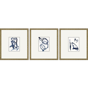 Mayhem Blue and White Framed Art
