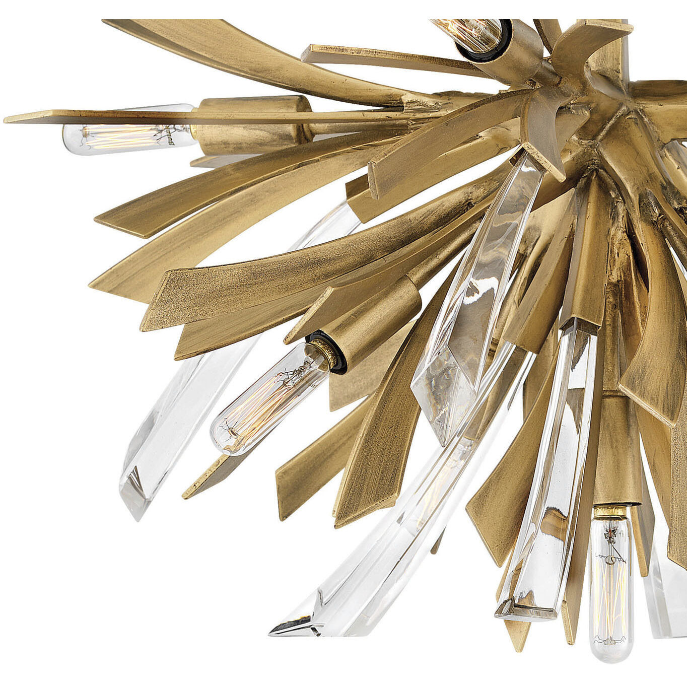 Vida LED 24 inch Burnished Gold Foyer Light Ceiling Light, Semi-Flush Mount