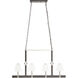 Armstrong Grove 4 Light 36 inch Charcoal with Satin Nickel Linear Chandelier Ceiling Light