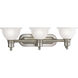 Madison 3 Light 27.5 inch Brushed Nickel Bath Vanity Wall Light