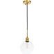 Rensselaer 1 Light 8 inch Brass Pendant Ceiling Light