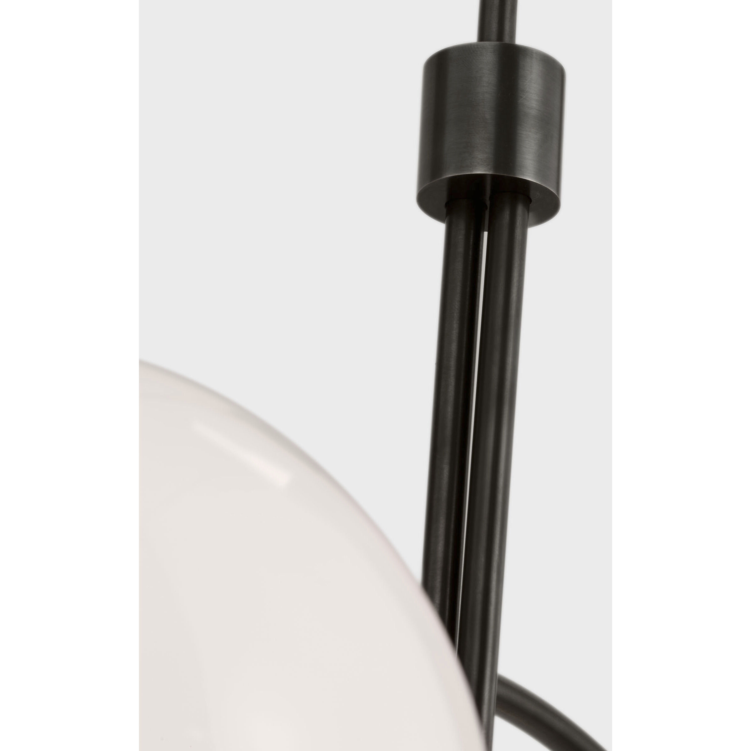 kate spade new york Prescott LED 27 inch Bronze Chandelier Ceiling Light in White Glass, Small