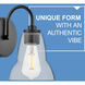 Vera LED 8 inch Black Bath Light Wall Light