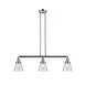 Franklin Restoration Small Cone LED 39 inch Polished Nickel Island Light Ceiling Light in Clear Glass, Franklin Restoration