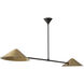 Alora Mood Ashford 2 Light 57.5 inch Brushed Gold Linear Pendant Ceiling Light